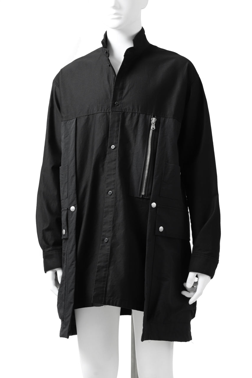 画像をギャラリービューアに読み込む, A.F ARTEFACT "TACTIC" COMBINED SHIRT COAT (BLACK)