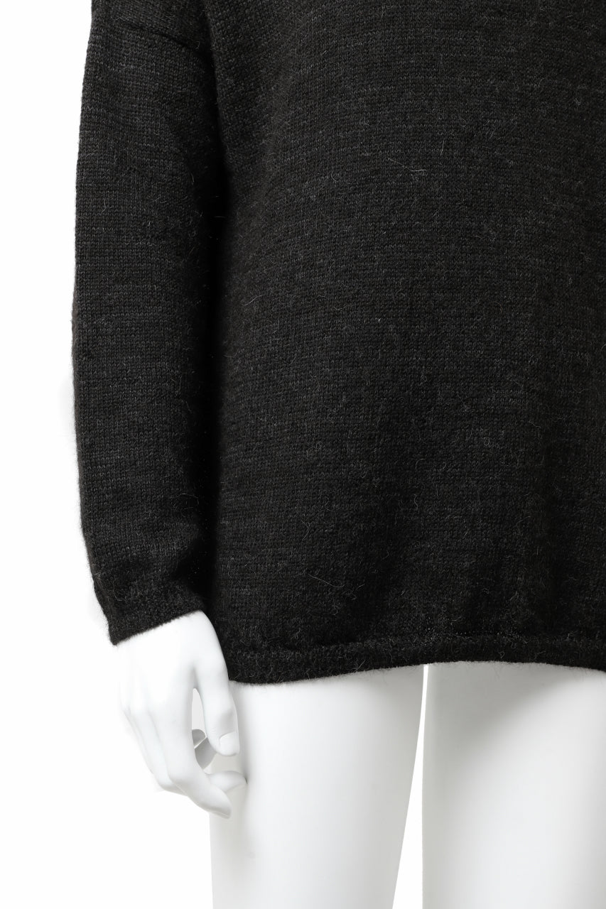 Load image into Gallery viewer, CAPERTICA ALPACA AIR KNIT SWEATER / BABY & FINE ALPACA WOOL (BLACK)