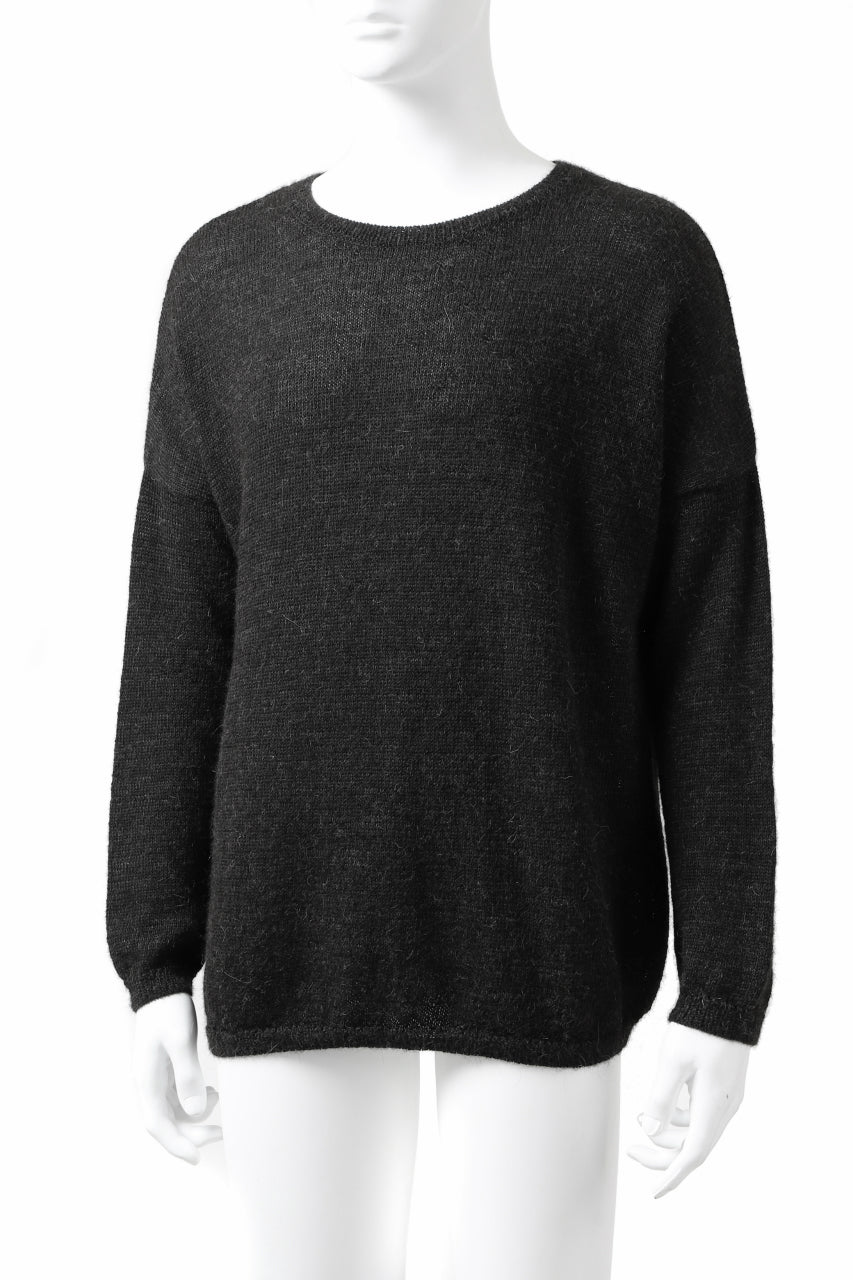 Load image into Gallery viewer, CAPERTICA ALPACA AIR KNIT SWEATER / BABY & FINE ALPACA WOOL (BLACK)