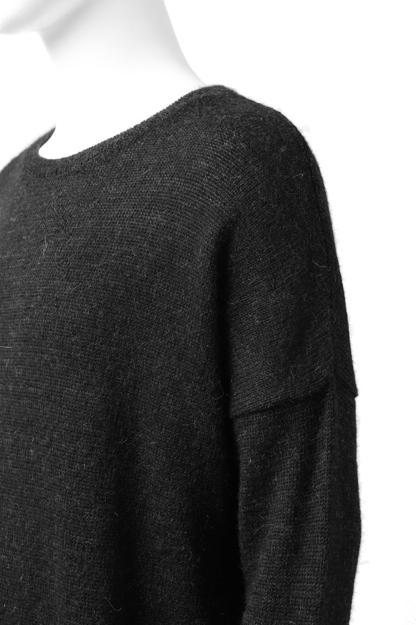 Load image into Gallery viewer, CAPERTICA ALPACA AIR KNIT SWEATER / BABY & FINE ALPACA WOOL (BLACK)