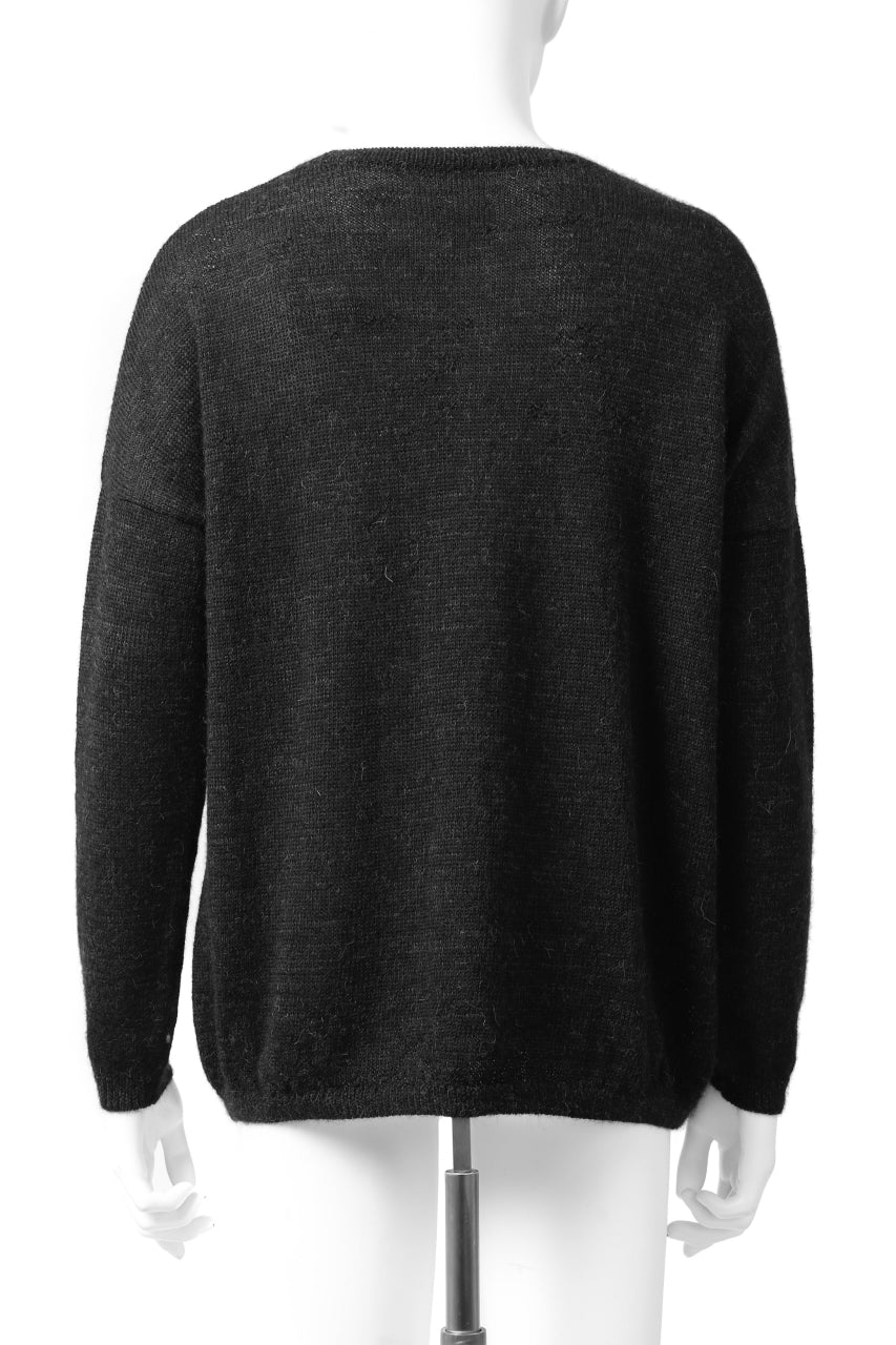 Load image into Gallery viewer, CAPERTICA ALPACA AIR KNIT SWEATER / BABY & FINE ALPACA WOOL (BLACK)
