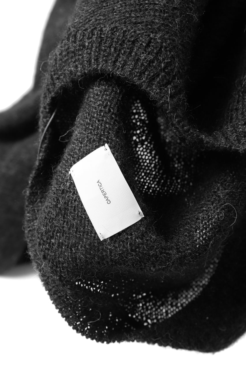 Load image into Gallery viewer, CAPERTICA ALPACA AIR KNIT SWEATER / BABY & FINE ALPACA WOOL (BLACK)