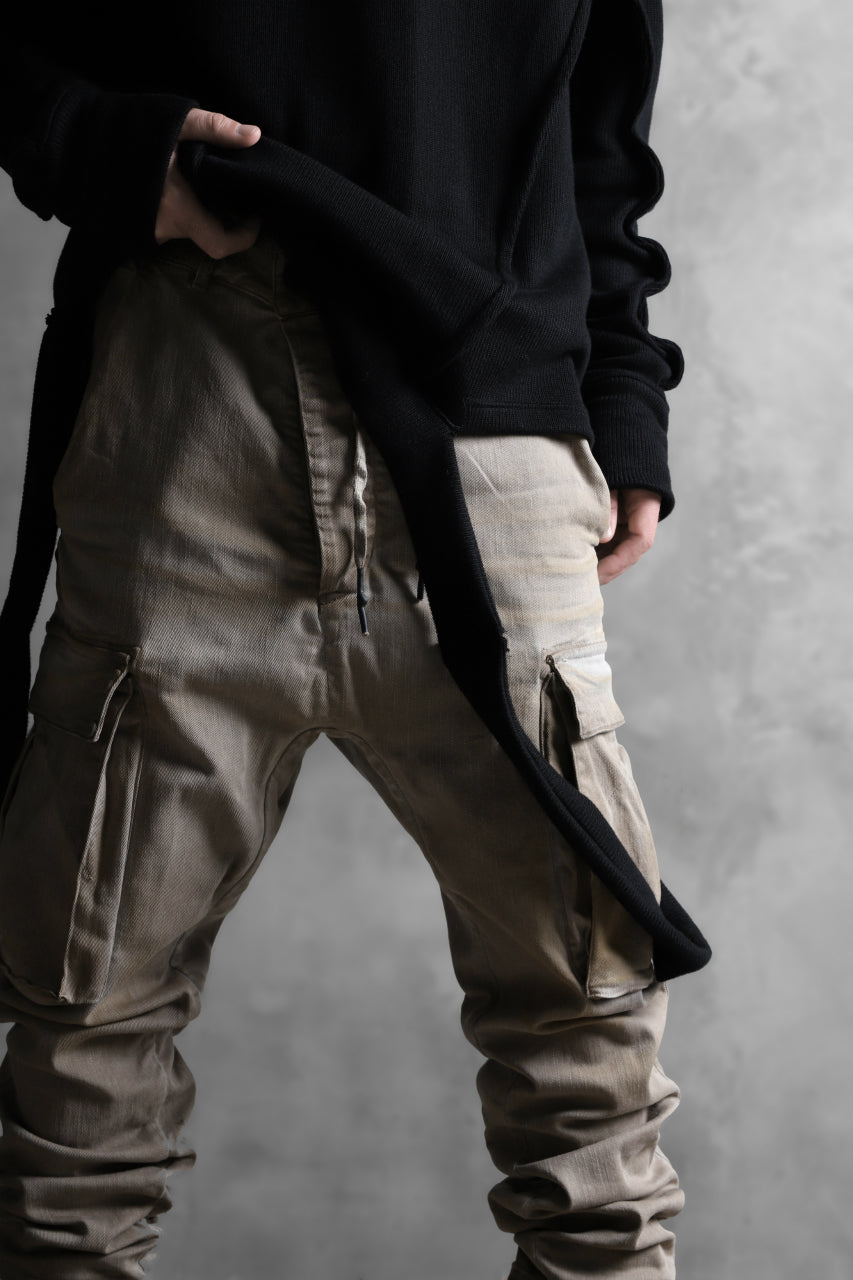 画像をギャラリービューアに読み込む, 11 BY BORIS BIDJAN SABERI CARGO POCKET PANT / STRETCH DENIM "P21B-F-1482" (GUM)