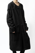 画像をギャラリービューアに読み込む, KLASICA SAB GENOU CARDIGAN-COAT / WOOL&COTTON JERSEY (BLACK)