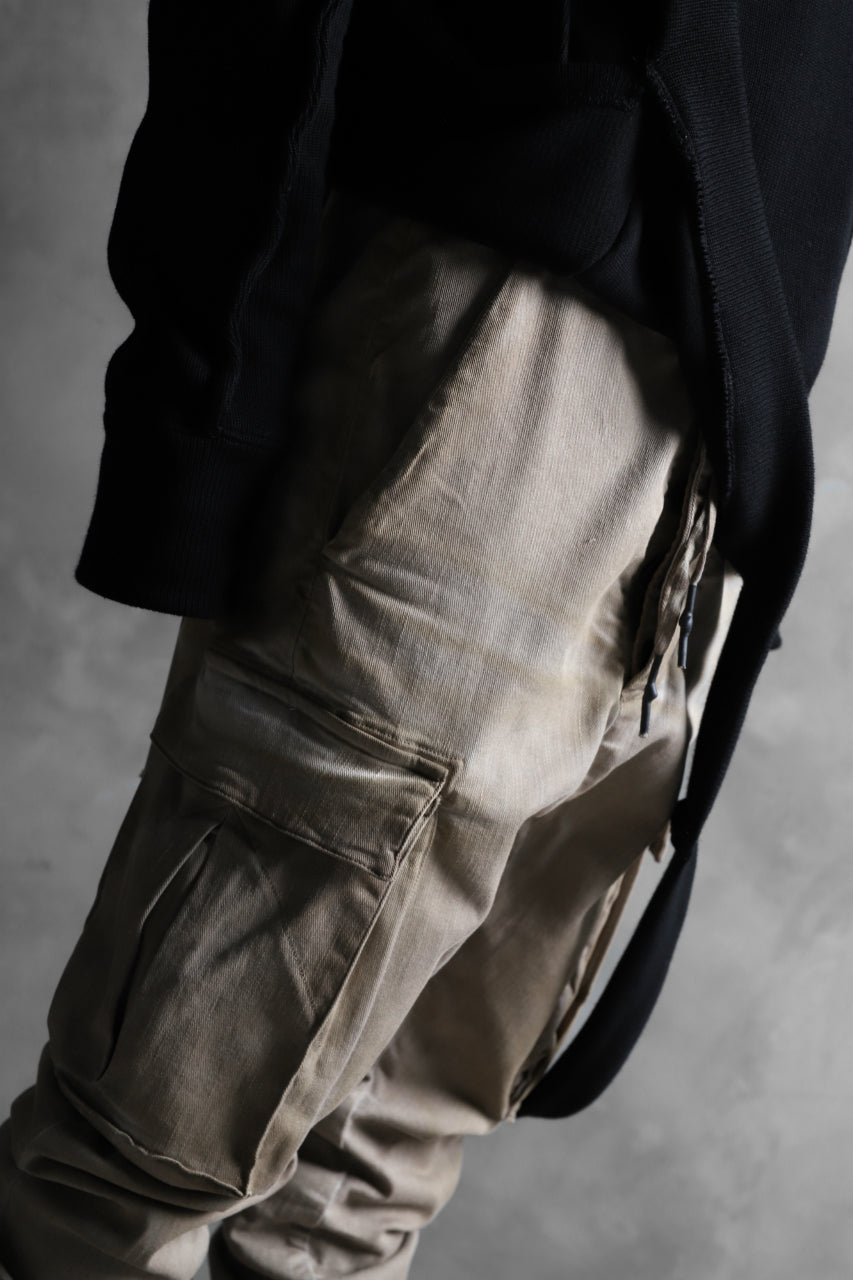 画像をギャラリービューアに読み込む, 11 BY BORIS BIDJAN SABERI CARGO POCKET PANT / STRETCH DENIM "P21B-F-1482" (GUM)