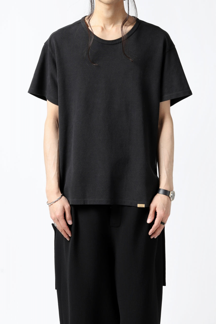 画像をギャラリービューアに読み込む, COLINA RELAX FIT T-SHIRT / PIQUE KNITTING JERSEY (ANTIQUE BLACK)