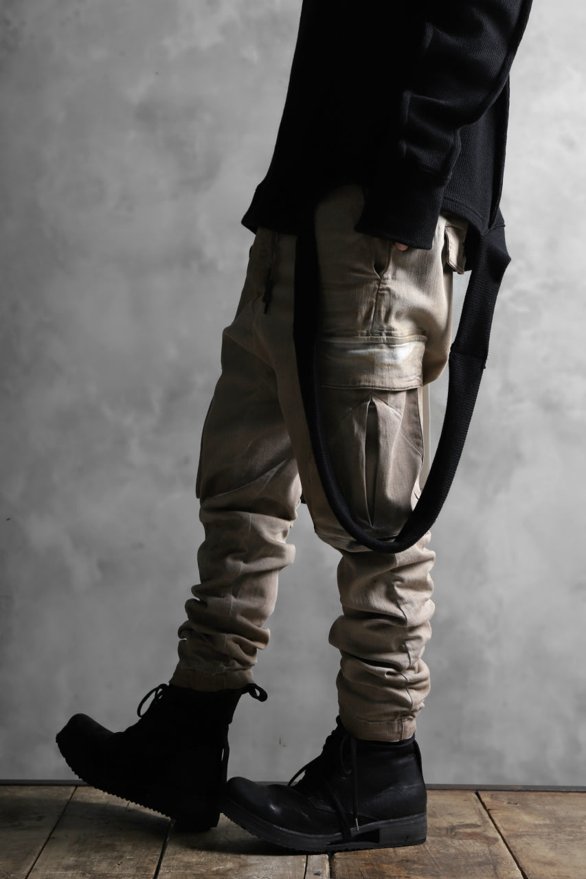 画像をギャラリービューアに読み込む, 11 BY BORIS BIDJAN SABERI CARGO POCKET PANT / STRETCH DENIM "P21B-F-1482" (GUM)