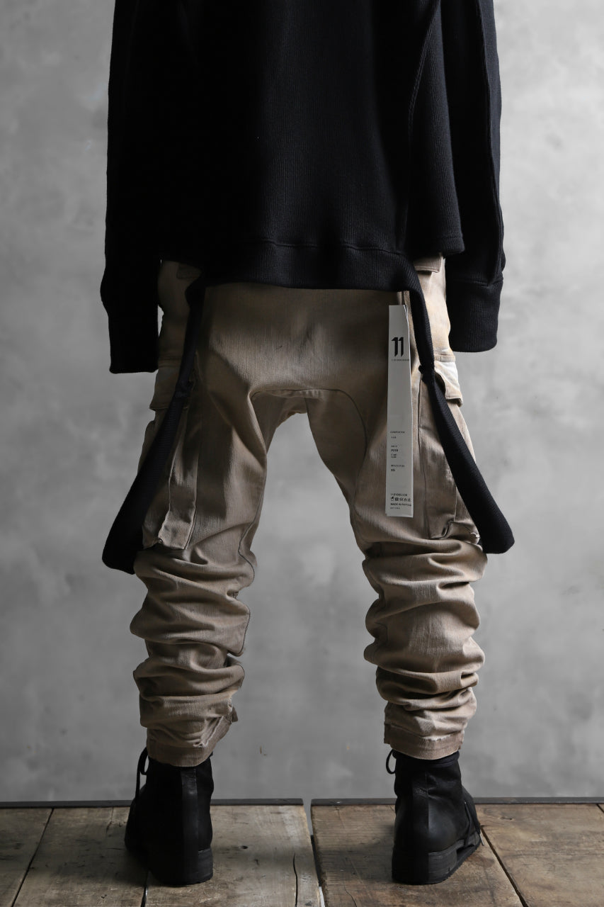 画像をギャラリービューアに読み込む, 11 BY BORIS BIDJAN SABERI CARGO POCKET PANT / STRETCH DENIM "P21B-F-1482" (GUM)