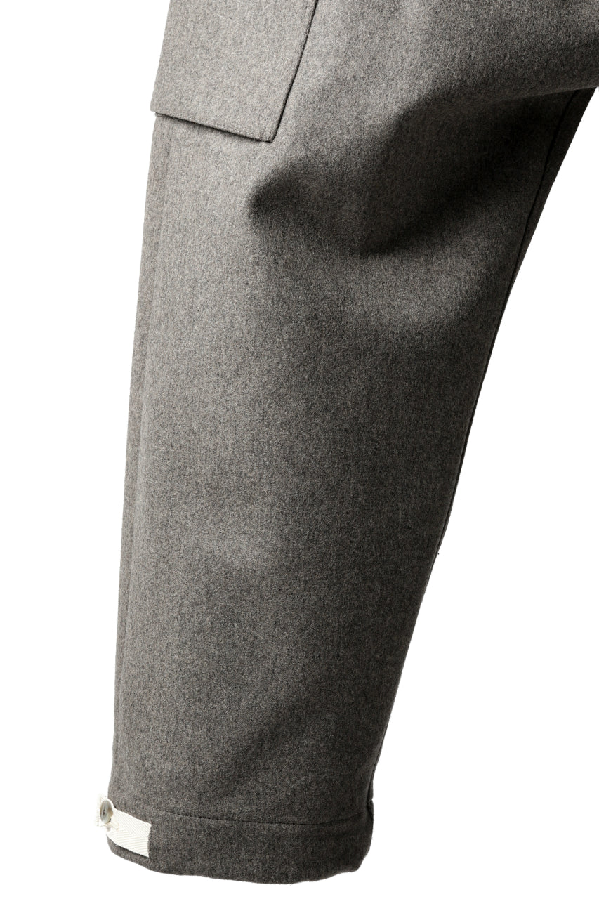 Load image into Gallery viewer, ISAMU KATAYAMA BACKLASH LOW CROTCH CARGO PANTS / CASHMERE WOOL MELTON (BLACK)