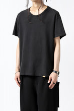 画像をギャラリービューアに読み込む, COLINA RELAX FIT T-SHIRT / PIQUE KNITTING JERSEY (ANTIQUE BLACK)