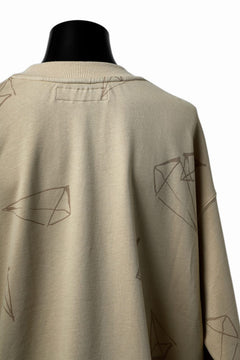 画像をギャラリービューアに読み込む, A.F ARTEFACT PYRA PATTERN PRINT CREW NECK TOPS (BEIGE)