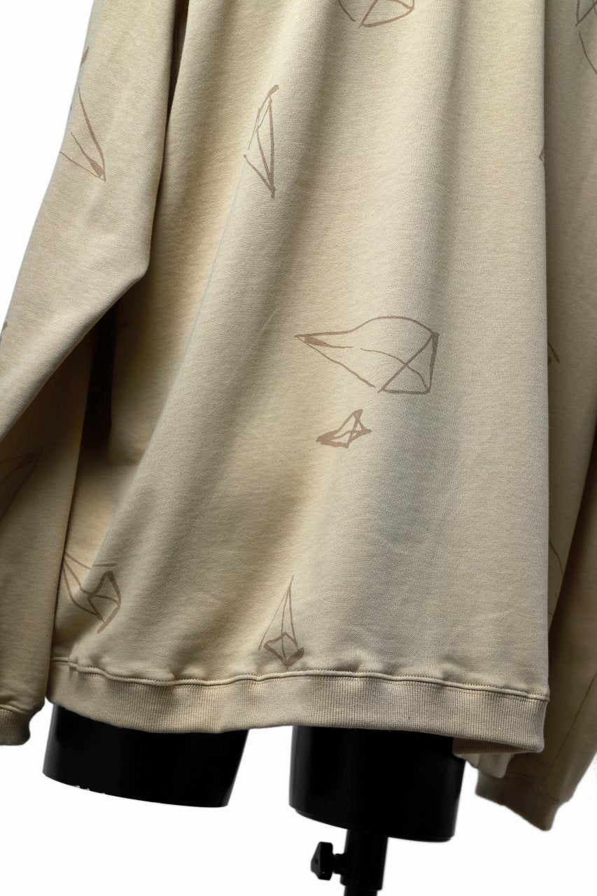 画像をギャラリービューアに読み込む, A.F ARTEFACT PYRA PATTERN PRINT CREW NECK TOPS (BEIGE)