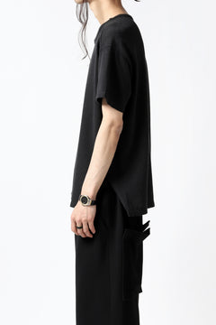 画像をギャラリービューアに読み込む, COLINA RELAX FIT T-SHIRT / PIQUE KNITTING JERSEY (ANTIQUE BLACK)