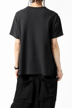 画像をギャラリービューアに読み込む, COLINA RELAX FIT T-SHIRT / PIQUE KNITTING JERSEY (ANTIQUE BLACK)