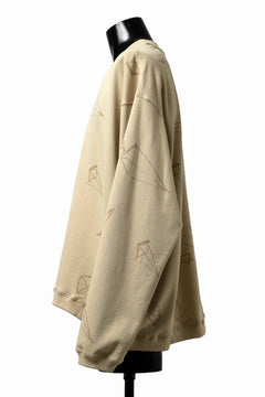 画像をギャラリービューアに読み込む, A.F ARTEFACT PYRA PATTERN PRINT CREW NECK TOPS (BEIGE)