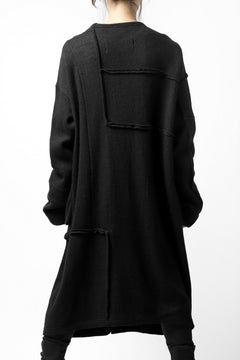 画像をギャラリービューアに読み込む, KLASICA SAB GENOU CARDIGAN-COAT / WOOL&COTTON JERSEY (BLACK)