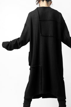 画像をギャラリービューアに読み込む, KLASICA SAB GENOU CARDIGAN-COAT / WOOL&COTTON JERSEY (BLACK)