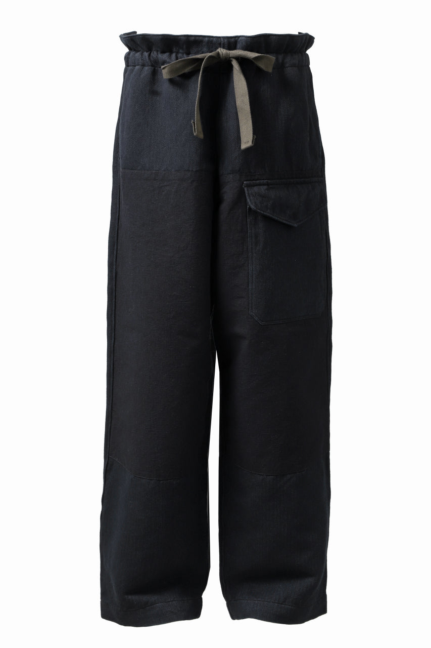 Load image into Gallery viewer, sus-sous trousers MK-1 / HERINGBONE WOVEN (INDIGO)