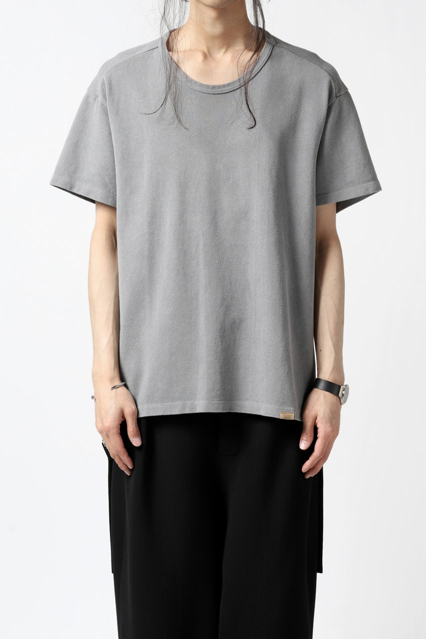 画像をギャラリービューアに読み込む, COLINA RELAX FIT T-SHIRT / PIQUE KNITTING JERSEY (L.SUMI DYED)