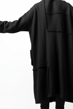画像をギャラリービューアに読み込む, KLASICA SAB GENOU CARDIGAN-COAT / WOOL&COTTON JERSEY (BLACK)