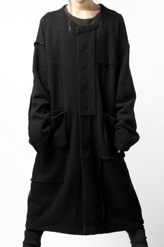 画像をギャラリービューアに読み込む, KLASICA SAB GENOU CARDIGAN-COAT / WOOL&COTTON JERSEY (BLACK)