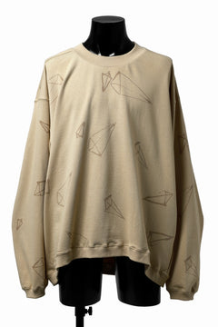 画像をギャラリービューアに読み込む, A.F ARTEFACT PYRA PATTERN PRINT CREW NECK TOPS (BEIGE)