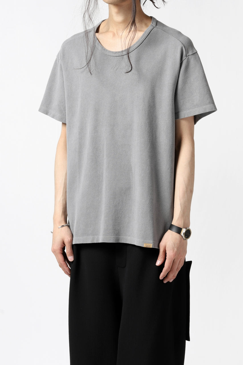画像をギャラリービューアに読み込む, COLINA RELAX FIT T-SHIRT / PIQUE KNITTING JERSEY (L.SUMI DYED)