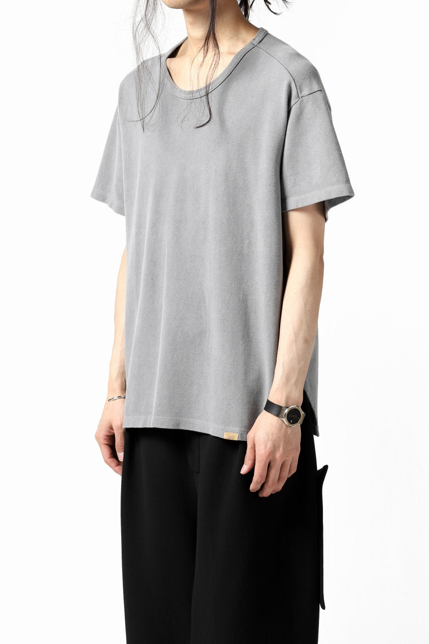 画像をギャラリービューアに読み込む, COLINA RELAX FIT T-SHIRT / PIQUE KNITTING JERSEY (L.SUMI DYED)