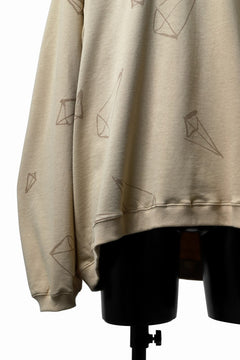 画像をギャラリービューアに読み込む, A.F ARTEFACT PYRA PATTERN PRINT CREW NECK TOPS (BEIGE)