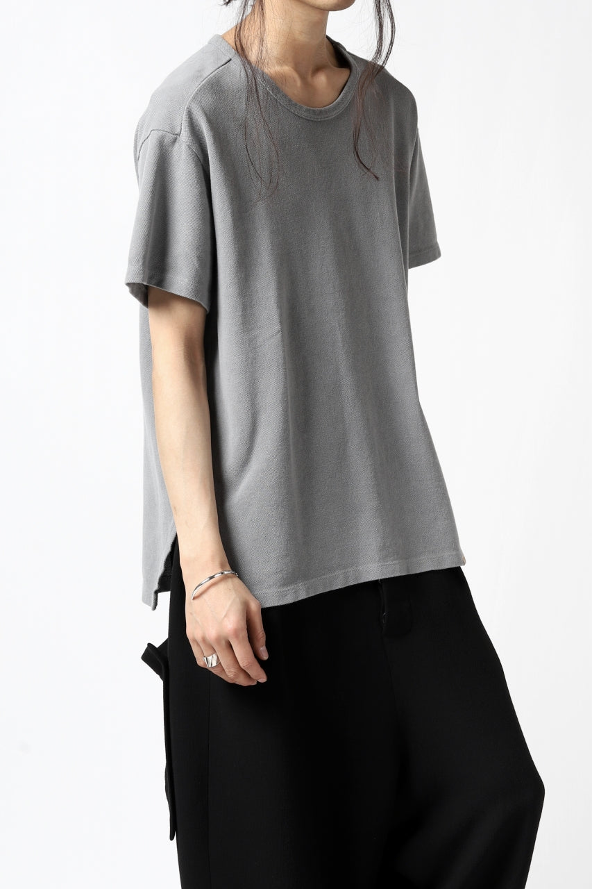 画像をギャラリービューアに読み込む, COLINA RELAX FIT T-SHIRT / PIQUE KNITTING JERSEY (L.SUMI DYED)