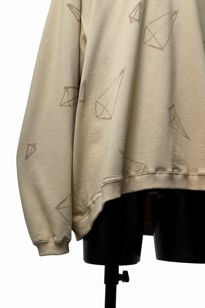 画像をギャラリービューアに読み込む, A.F ARTEFACT PYRA PATTERN PRINT CREW NECK TOPS (BEIGE)