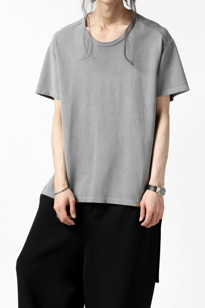 画像をギャラリービューアに読み込む, COLINA RELAX FIT T-SHIRT / PIQUE KNITTING JERSEY (L.SUMI DYED)