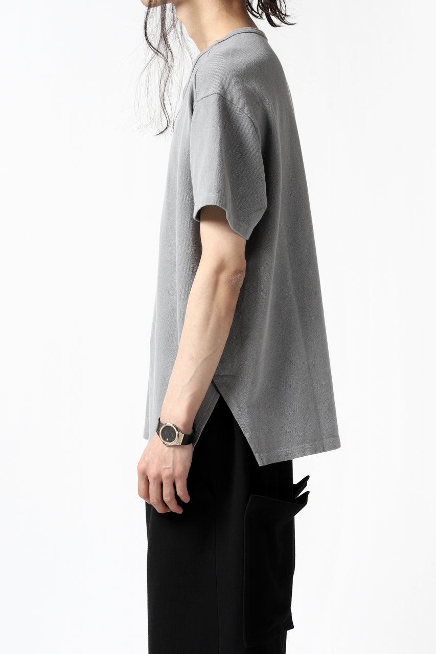 画像をギャラリービューアに読み込む, COLINA RELAX FIT T-SHIRT / PIQUE KNITTING JERSEY (L.SUMI DYED)