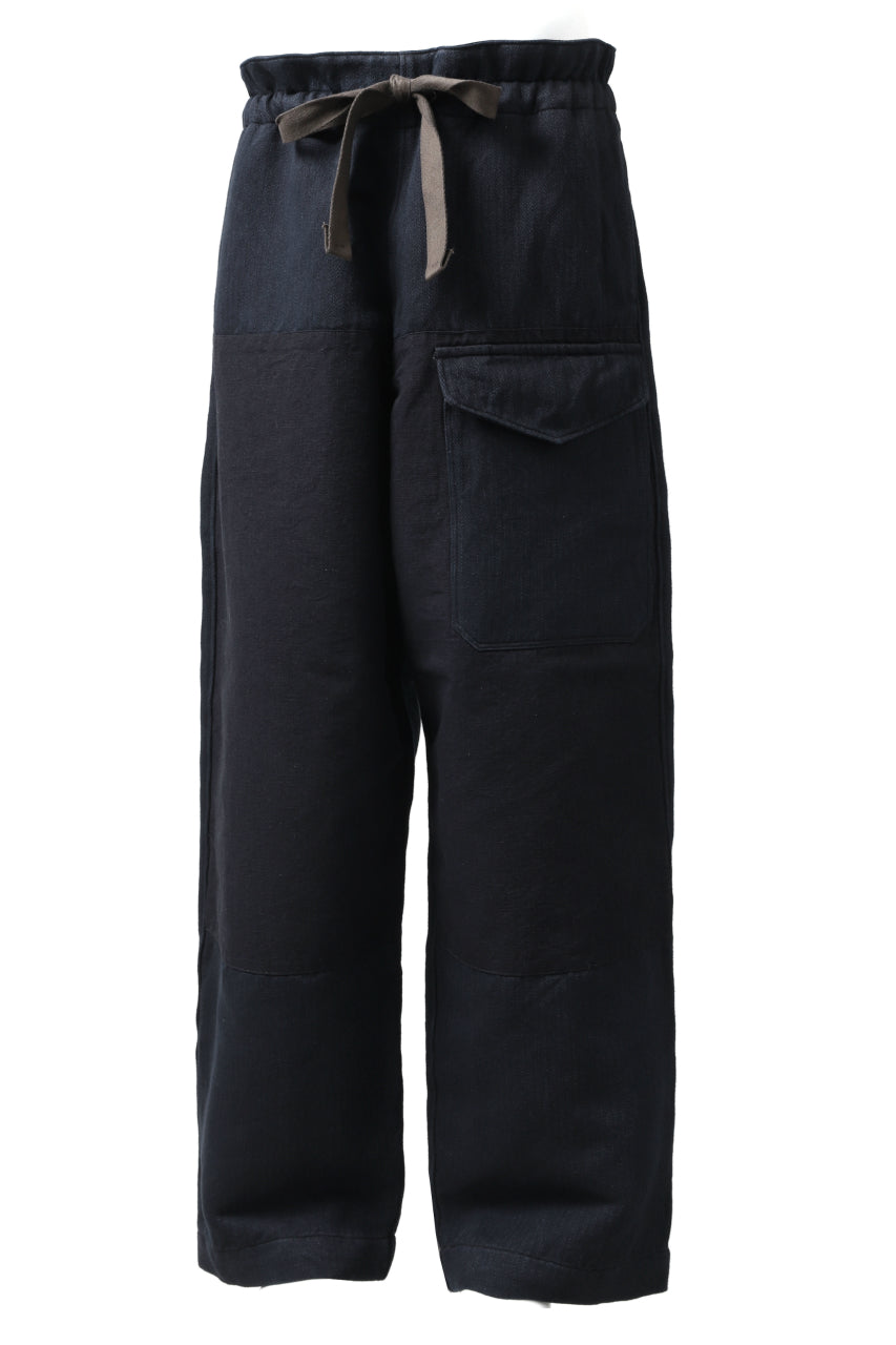 Load image into Gallery viewer, sus-sous trousers MK-1 / HERINGBONE WOVEN (INDIGO)