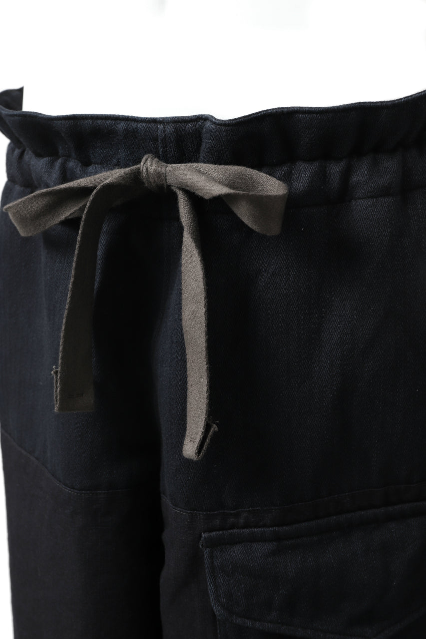 Load image into Gallery viewer, sus-sous trousers MK-1 / HERINGBONE WOVEN (INDIGO)