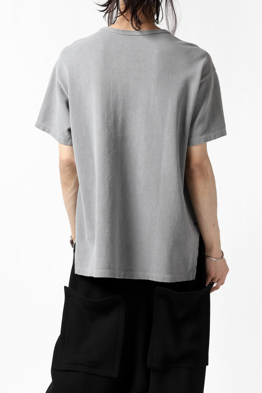 画像をギャラリービューアに読み込む, COLINA RELAX FIT T-SHIRT / PIQUE KNITTING JERSEY (L.SUMI DYED)