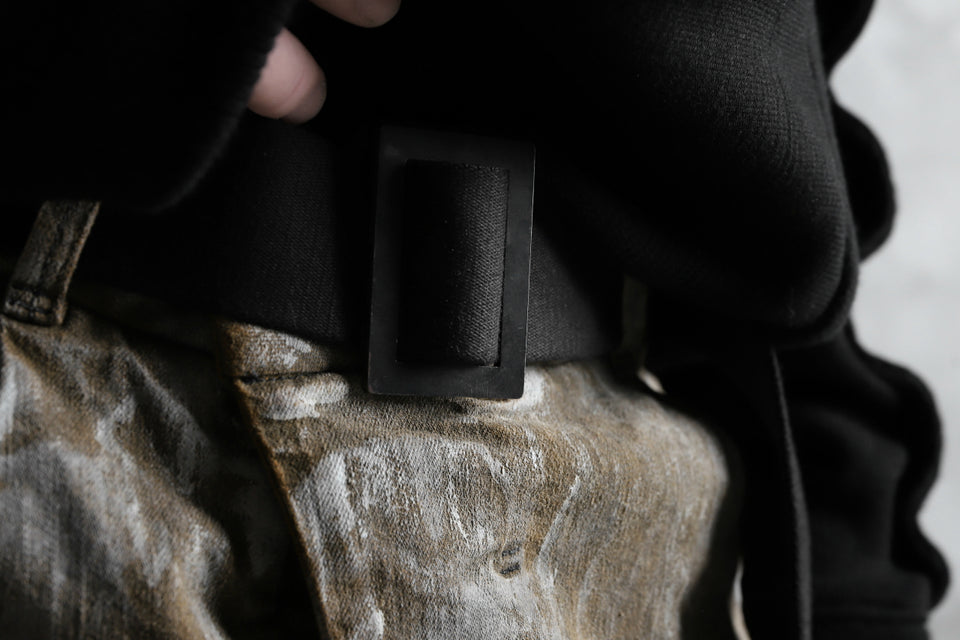 画像をギャラリービューアに読み込む, BORIS BIDJAN SABERI FABRIC & PLATE BELT / OBJECT DYED "BELT5-SIN" (BLACK)