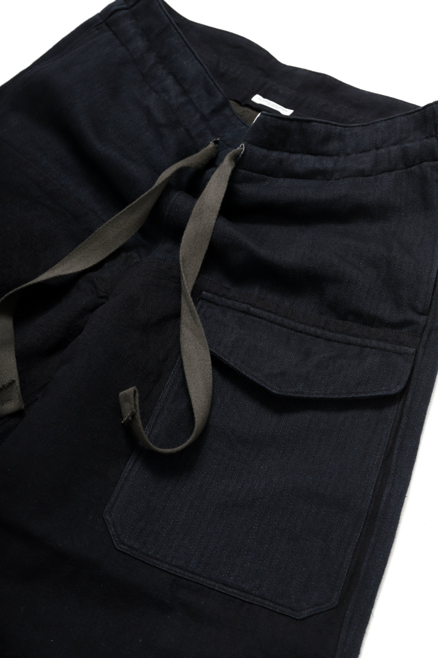 Load image into Gallery viewer, sus-sous trousers MK-1 / HERINGBONE WOVEN (INDIGO)