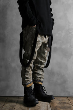 画像をギャラリービューアに読み込む, BORIS BIDJAN SABERI CROPPED TROUSER / WAX GUM DYED & BODY MOLDED "P15.1 BF-FKU10001" (LIGHT GUM)