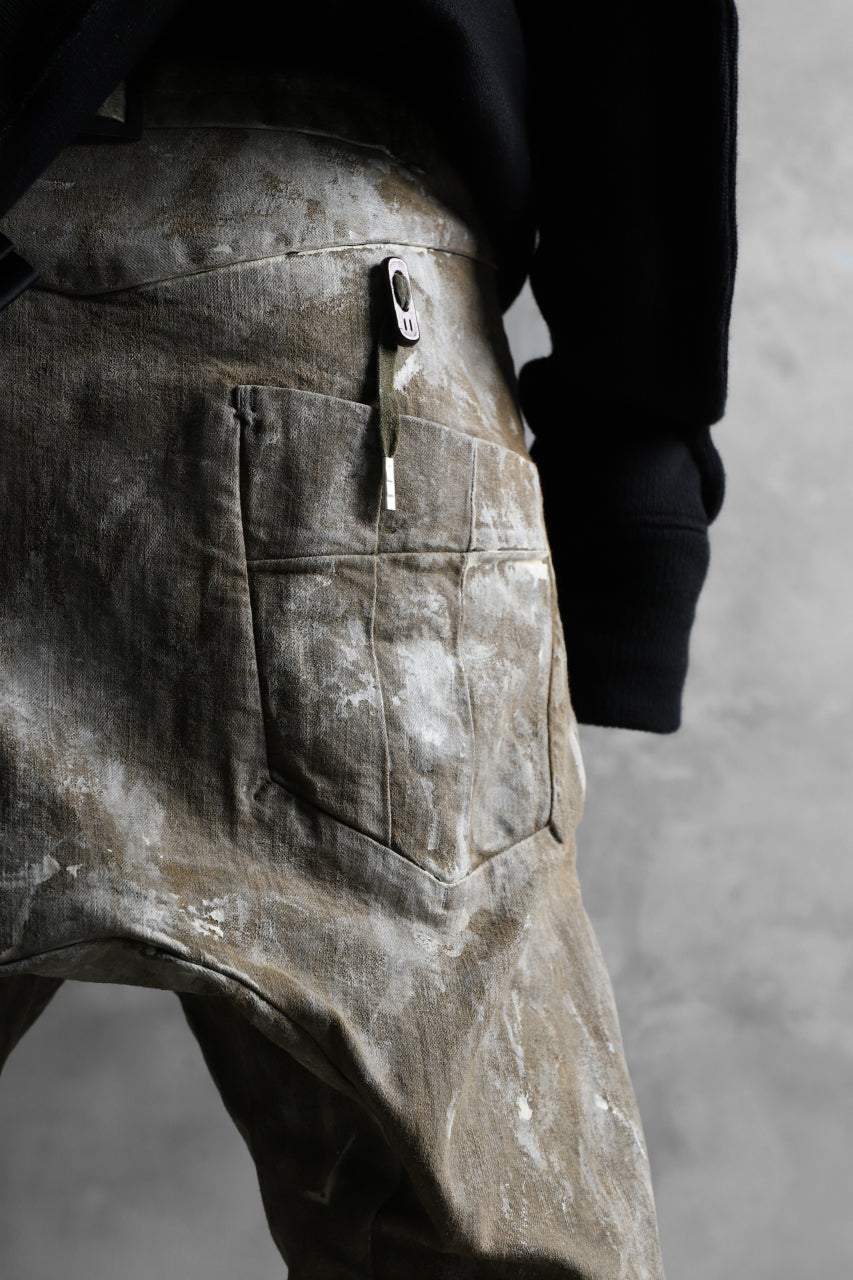 画像をギャラリービューアに読み込む, BORIS BIDJAN SABERI CROPPED TROUSER / WAX GUM DYED & BODY MOLDED "P15.1 BF-FKU10001" (LIGHT GUM)