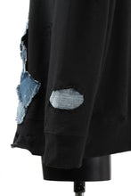 画像をギャラリービューアに読み込む, RESURRECTION HANDMADE remake sweat L/S with vintage denim pocket (BLACK#A)