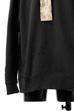 画像をギャラリービューアに読み込む, RESURRECTION HANDMADE remake sweat L/S with vintage denim pocket (BLACK#A)