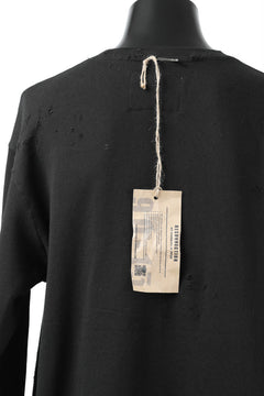 画像をギャラリービューアに読み込む, RESURRECTION HANDMADE remake sweat L/S with vintage denim pocket (BLACK#B)
