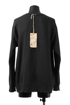 画像をギャラリービューアに読み込む, RESURRECTION HANDMADE remake sweat L/S with vintage denim pocket (BLACK#B)