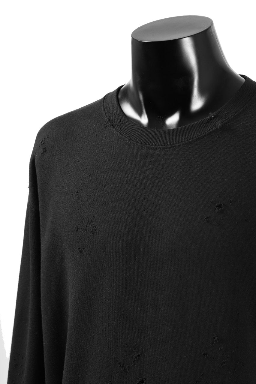 画像をギャラリービューアに読み込む, RESURRECTION HANDMADE remake sweat L/S with vintage denim pocket (BLACK#B)
