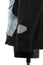 画像をギャラリービューアに読み込む, RESURRECTION HANDMADE remake sweat L/S with vintage denim pocket (BLACK#B)