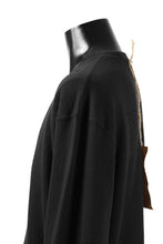画像をギャラリービューアに読み込む, RESURRECTION HANDMADE remake sweat L/S with vintage denim pocket (BLACK#C)