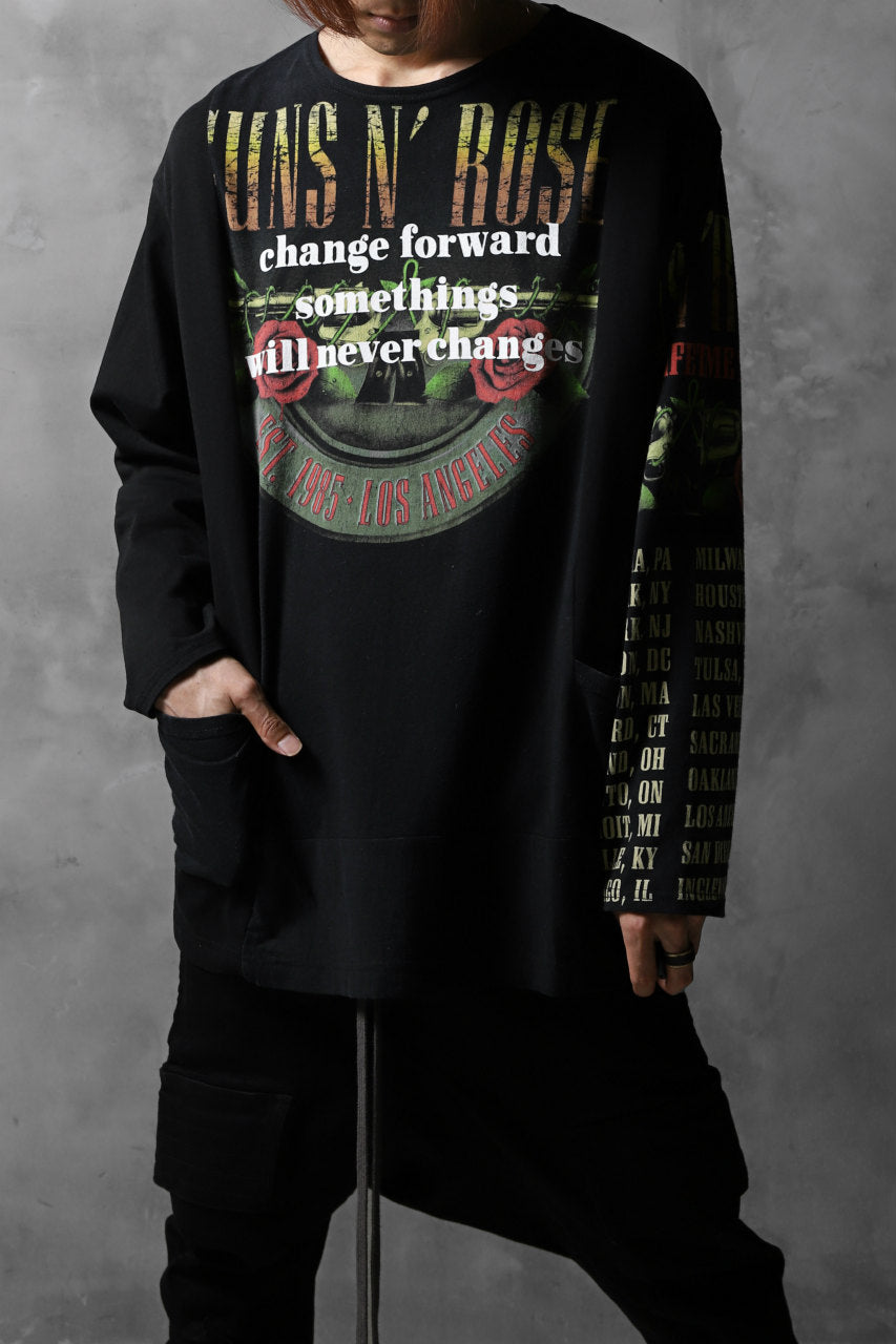 画像をギャラリービューアに読み込む, CHANGES VINTAGE REMAKE BOAT-NECK BAND L/S TEE (BLACK #B)