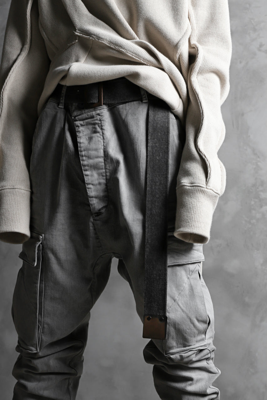 画像をギャラリービューアに読み込む, 11 BY BORIS BIDJAN SABERI CARGO POCKET PANT / STRETCH DENIM "P21B-F-1481" (ICE GREY)