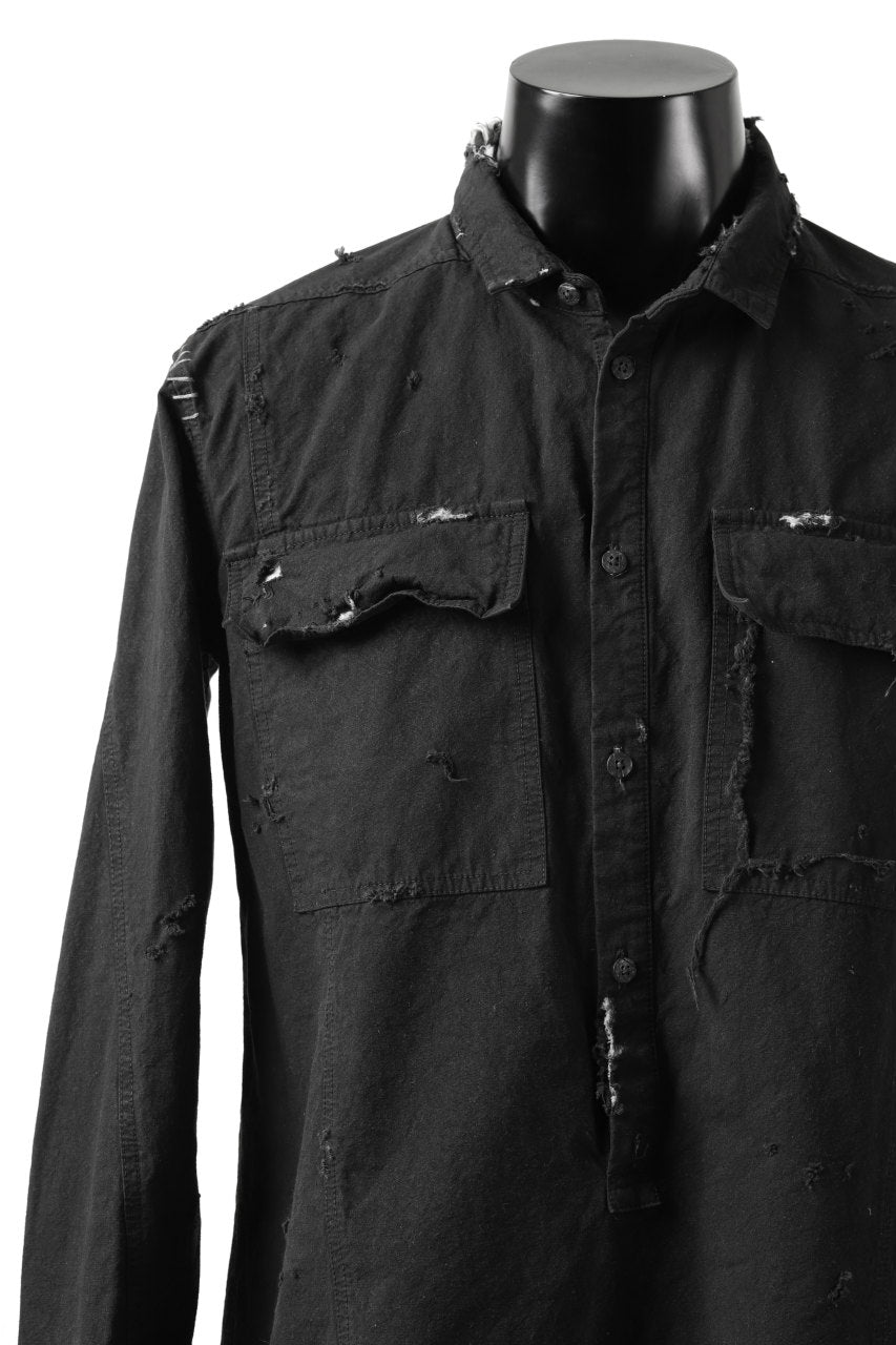 画像をギャラリービューアに読み込む, RESURRECTION x LOOM Re-production ARMY SMOCK SHIRT-JACKET (BLACK)